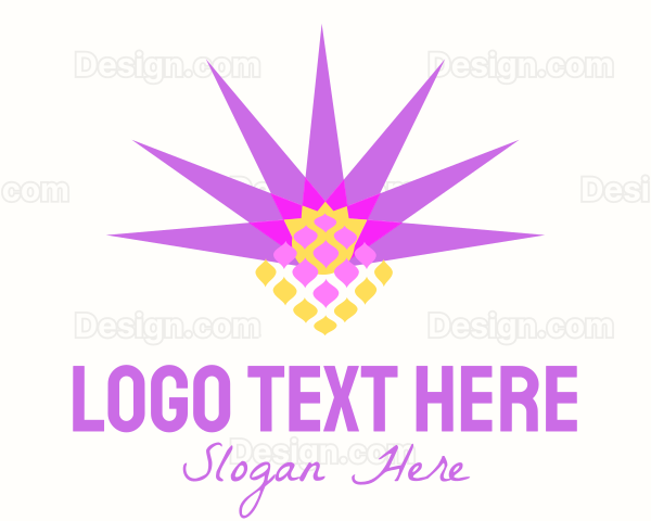 Abstract Festival Pineapple Shape Logo