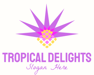 Abstract Festival Pineapple Shape logo