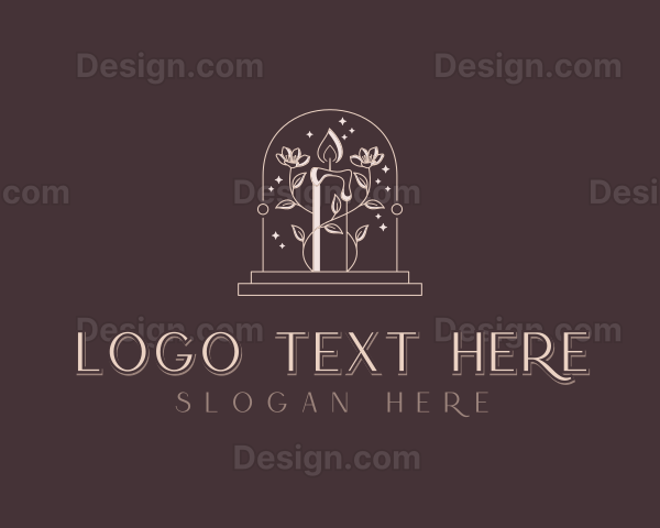 Elegant Floral Candle Logo