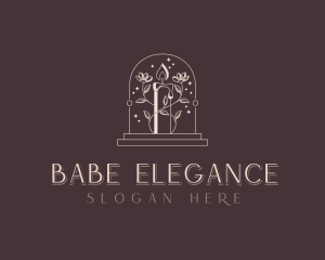 Elegant Floral Candle logo design