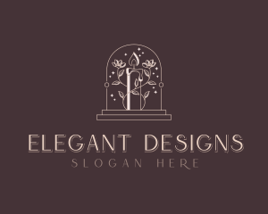 Elegant Floral Candle logo design