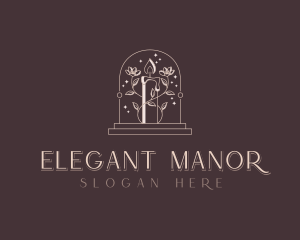 Elegant Floral Candle logo design