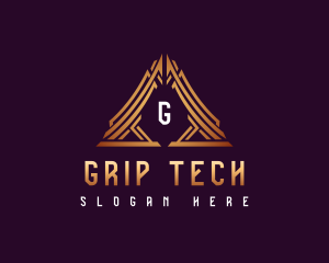 Cyber  Pyramid Triangle logo design