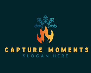 Camp Fire Snowflake Logo