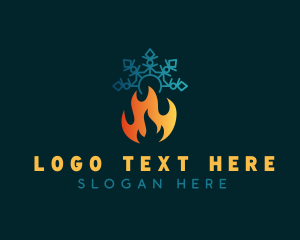 Camp Fire Snowflake Logo