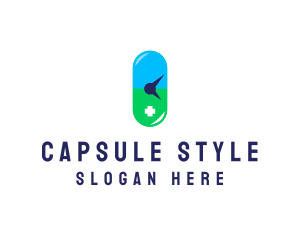 Pharmacy Capsule Clock  logo design