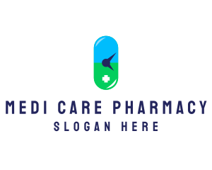 Pharmacy Capsule Clock  logo design