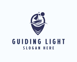 Sailboat Vacation Tourism logo design