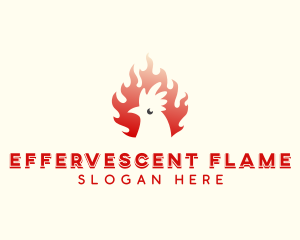 Roasted Flame Chicken logo design