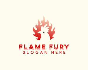 Roasted Flame Chicken logo design