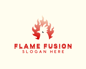 Roasted Flame Chicken logo design