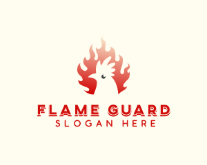 Roasted Flame Chicken logo design