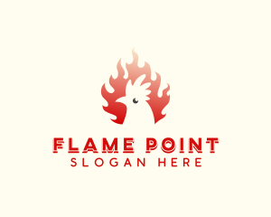 Roasted Flame Chicken logo design