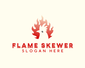 Roasted Flame Chicken logo design