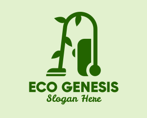 Natural Eco Vacuum Cleaner  logo design