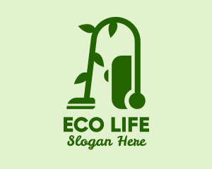 Natural Eco Vacuum Cleaner  logo design