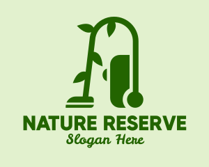 Natural Eco Vacuum Cleaner  logo design