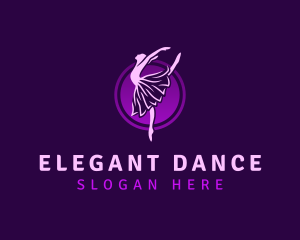 Dancing Lady Ballerina logo design