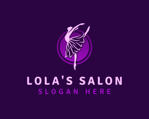 Dancing Lady Ballerina logo design