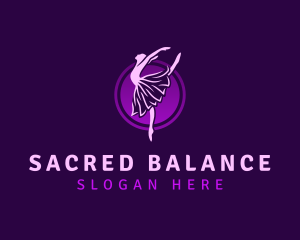 Dancing Lady Ballerina logo design