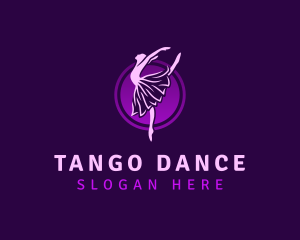 Dancing Lady Ballerina logo design