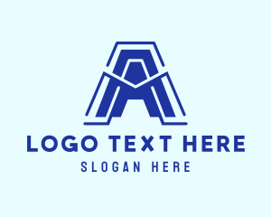 Futuristic Tech Letter A Logo