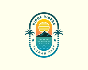 Beach Vacation Island logo design