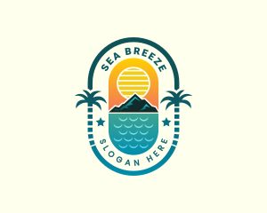 Beach Vacation Island logo design