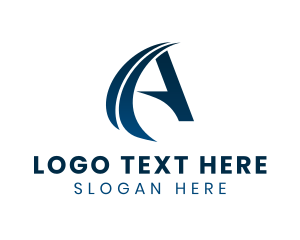 Logistics Transport Letter A logo