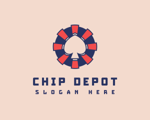 Abstract Poker Chip logo
