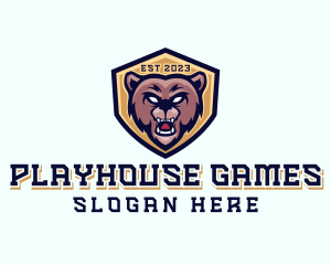 Gaming Bear Shield logo design