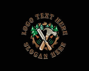 Chisel Hammer Woodwork  Logo