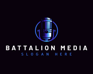 Microphone Media Broadcasting logo design