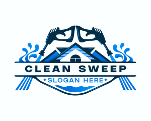 Pressure Washer Cleaning logo design