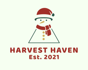 Holiday Christmas Snowman logo design