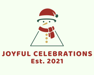 Holiday Christmas Snowman logo