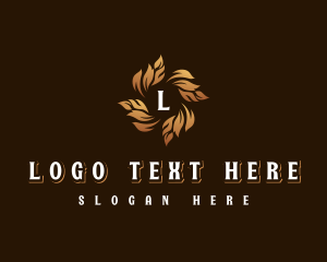 Botanical Leaf Swirl logo