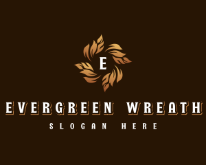 Botanical Leaf Swirl logo design