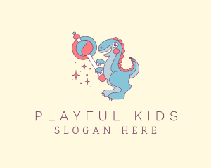 Kid Lollipop Dinosaur Toy logo design