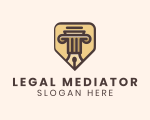 Column Legal Pen logo design