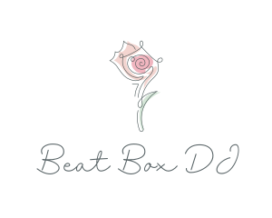 Rose Flower Scribble Logo