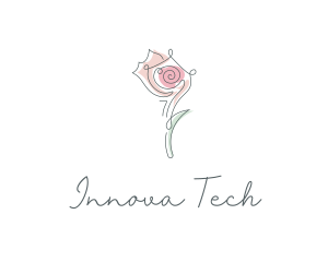 Rose Flower Scribble logo