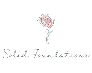 Rose Flower Scribble logo