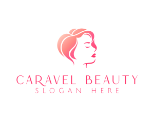 Woman Hair Beauty  logo design