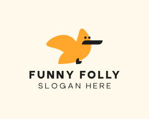 Funny Simple Bird logo design