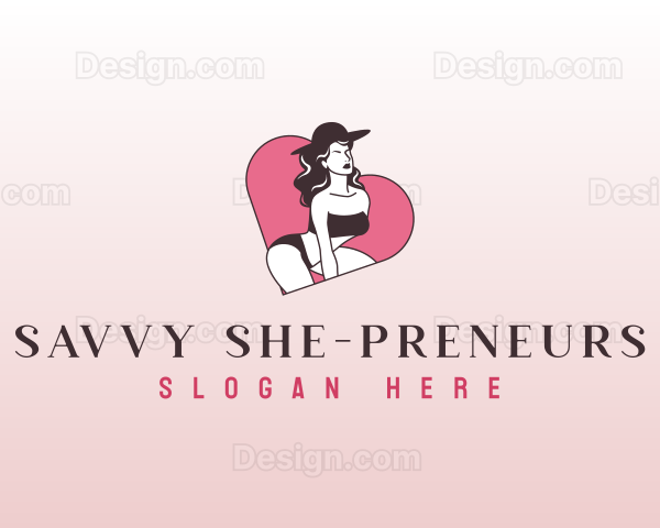 Sexy Bikini Lady Logo