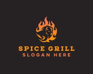 Beef Barbecue Grill logo design