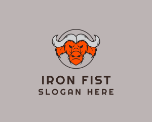 Angry Buffalo Badge logo design