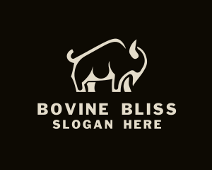 Bovine Bison Ranch logo design