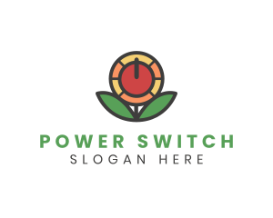 Sunflower Power Button logo